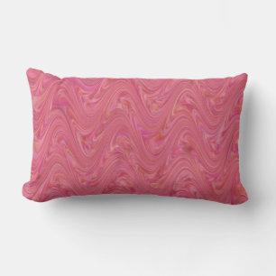 Marbling Pink Pattern Lumbar Cushion