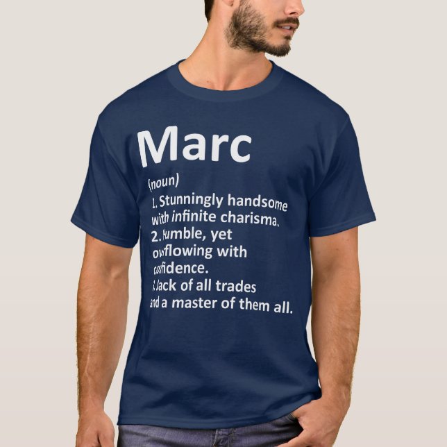 MARC Definition Personalized Name Funny Birthday G T-Shirt (Front)
