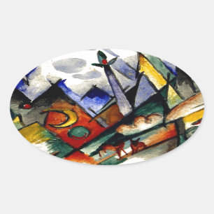 Marc - Sonatine for Violin and Piano Oval Sticker