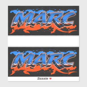 Marc Vorname Name Graffiti Aufkleber Sticker