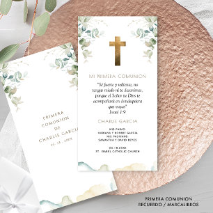 Marcalibros, Recuerdo Primera Comunión Botánico Thank You Card