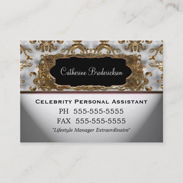 Marcee Personal Assistant Professional Business Card (Front)