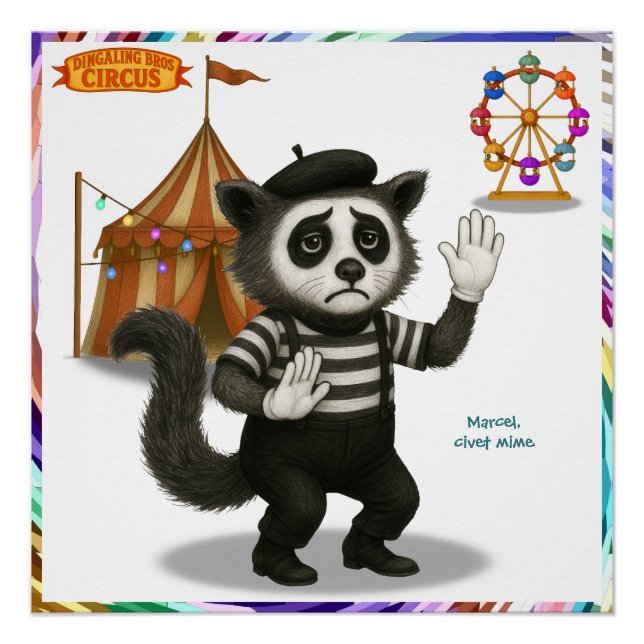 Marcel, civet mime poster (Front)
