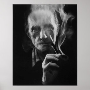 Marcel Duchamp (with pipe) Fine Art Print