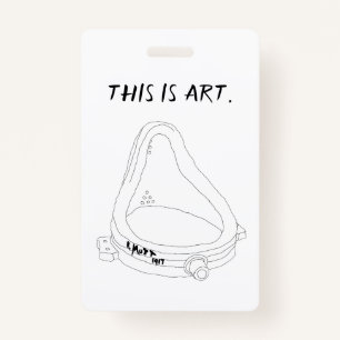 Marcel Duchamp's Fountain R.Mutt 1917 ID Badge