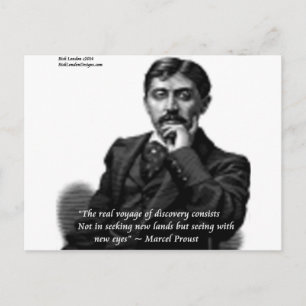 Marcel Proust & Famous Quote Postcard