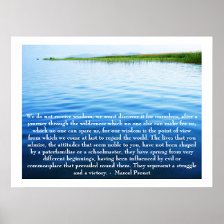 Marcel Proust - Quote about LEARNING Poster