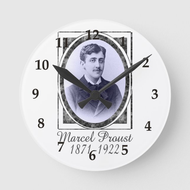 Marcel Proust Round Clock (Front)