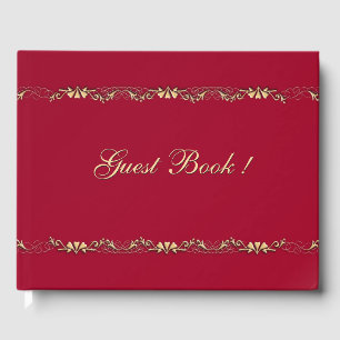 Marcella  and Gold Design Guest Book