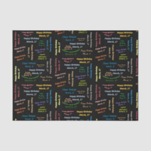 March, 17 Birthday Tissue Paper