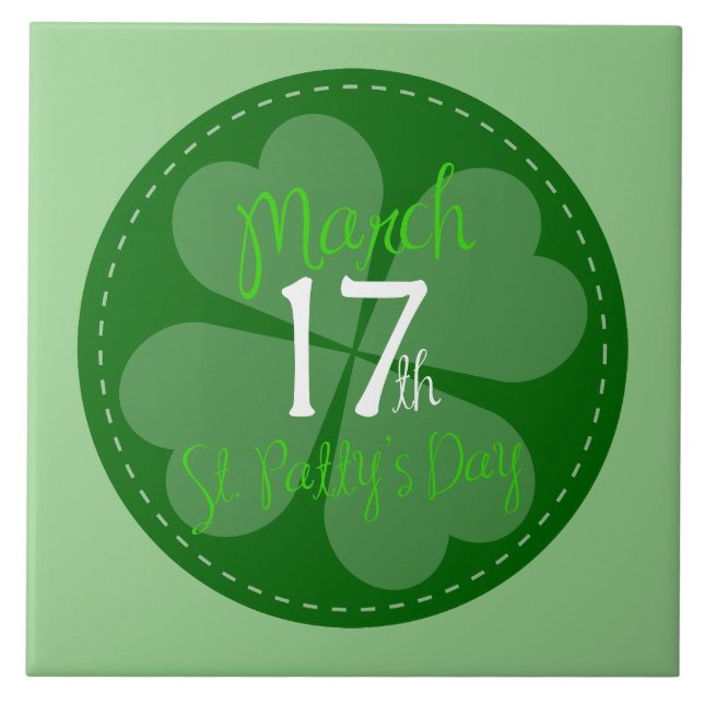 March 17th St. Patty's Day Celebration Tile (Front)