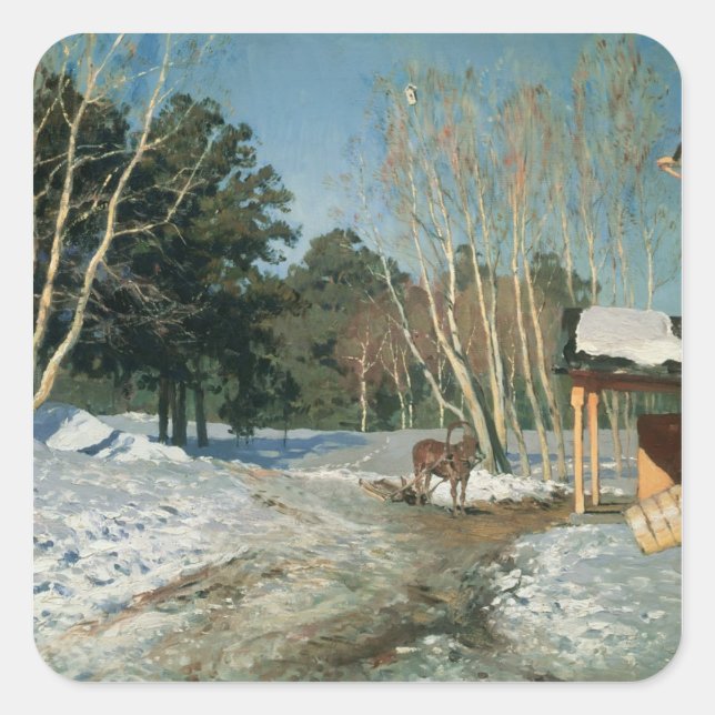 March, 1895 square sticker (Front)