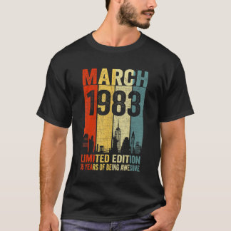March 1983  39 Years Of Being Awesome T-Shirt