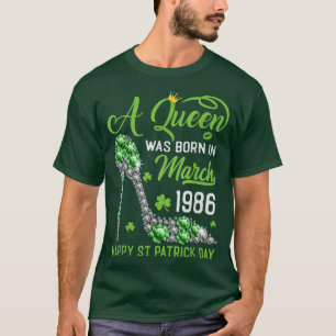 March 1986 37th Birthday Happy St Patrick's Day Sh T-Shirt