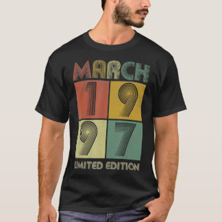 March 1997 Vintage 24 Years Old Retro 24th Birthda T-Shirt