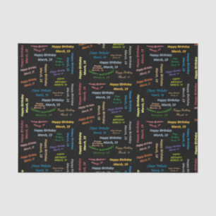 March, 19 Birthday Tissue Paper