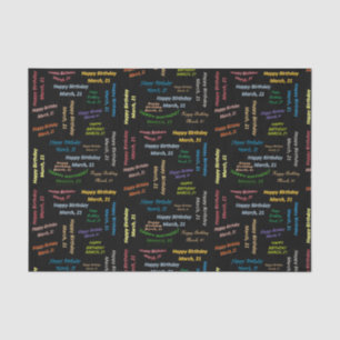 March, 21 Birthday Tissue Paper
