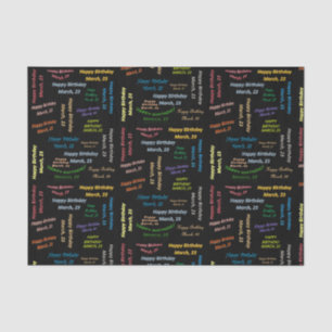 March, 23 Birthday Tissue Paper