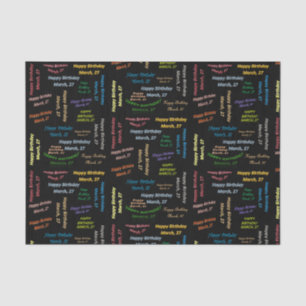 March, 27 Birthday Tissue Paper