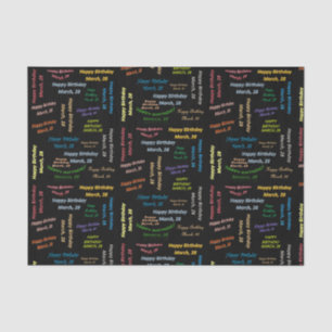 March, 28 Birthday Tissue Paper