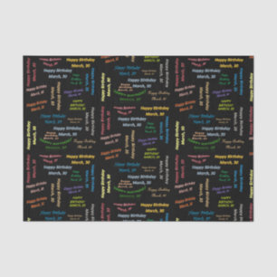 March, 30 Birthday Tissue Paper