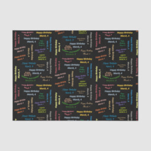 March, 4 Birthday Tissue Paper