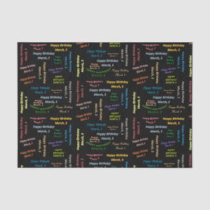 March, 5 Birthday Tissue Paper