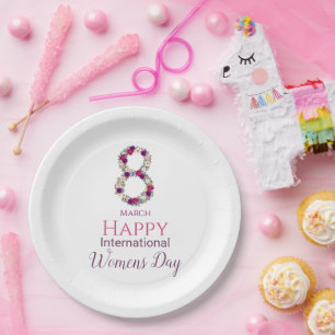 March 8 International Womens Day Paper Plate