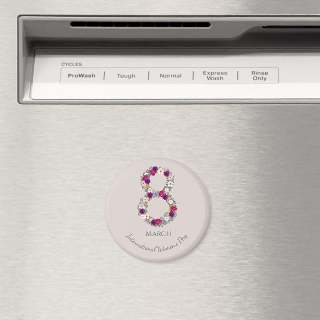 March 8th International Women's Day Magnet (In Situ (Dishwasher))