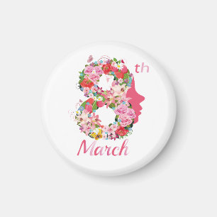 March 8th International Women's Day Magnet