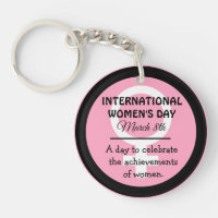 March 8th is International Women's Day Pink