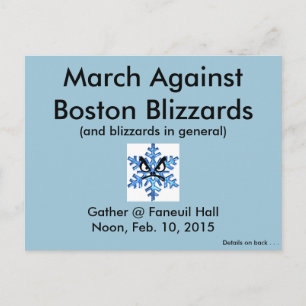 March Against the Boston Blizzards 2015!! Postcard