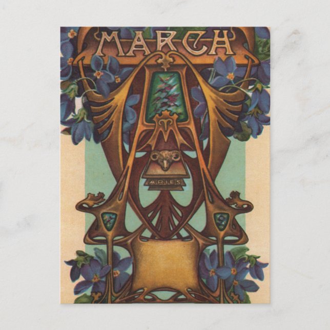 March - Aries Postcard (Front)