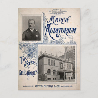 March Auditorium Music Hall Baltimore MD Postcard