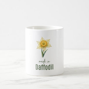 March Birth Flower Mug Daffodil Watercolor
