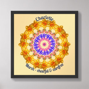 March Birth Flower Personalized Quote Kid Nursery Poster