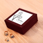 March Birth Month Flower Daffodil Minimalist Gift Box<br><div class="desc">Celebrate a March birthday with this elegant,  personalised gift box featuring the birth flower daffodil! Made of lacquered wood with a soft felt interior,  it’s perfect for storing jewellery and keepsakes. A minimalist,  thoughtful gift that adds beauty and meaning to any collection.</div>