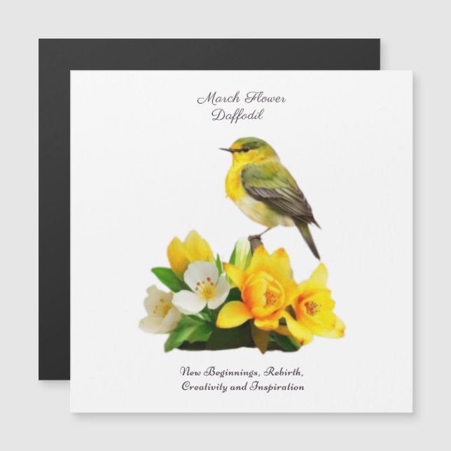 March Birth Month Flower Vibrant Birthday Gift (Front/Back)