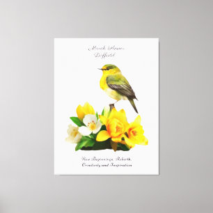 March Birth Month Flower Vibrant Birthday Gift Canvas Print