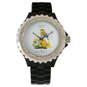 March Birth Month Flower Vibrant Birthday Gift Watch