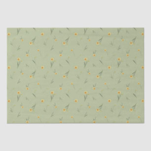 March Birth Month Flower Yellow Daffodil Tissue Paper