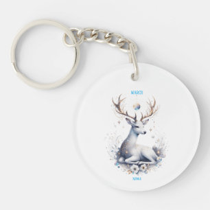 March Birth Month Spirit Animal Key Ring