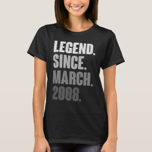 March Birthday 15th Decoration 15 Years Old Vintag T-Shirt