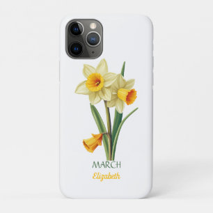 March Birthday Daffodil Birth Flower Personalised Case-Mate iPhone Case