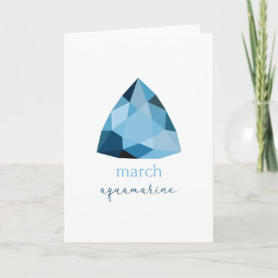 March Birthstone Aquamarine Card