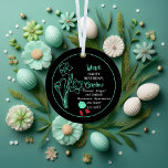 March Daffodil | Aquamarine Birthday Keepsake Metal Tree Decoration<br><div class="desc">March actually has two flowers and two gemstones in celebration of birthdays for this month: flowers -- jonquils and daffodils; gemstones -- aquamarine and jasper. This design features the beauty of daffodils. This design features the flowers and the gemstones along with the recipient's name in an aquamarine colour, along with...</div>