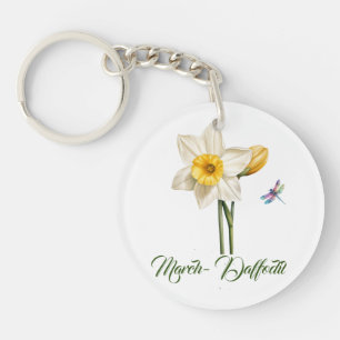 March-Daffodil Key Ring