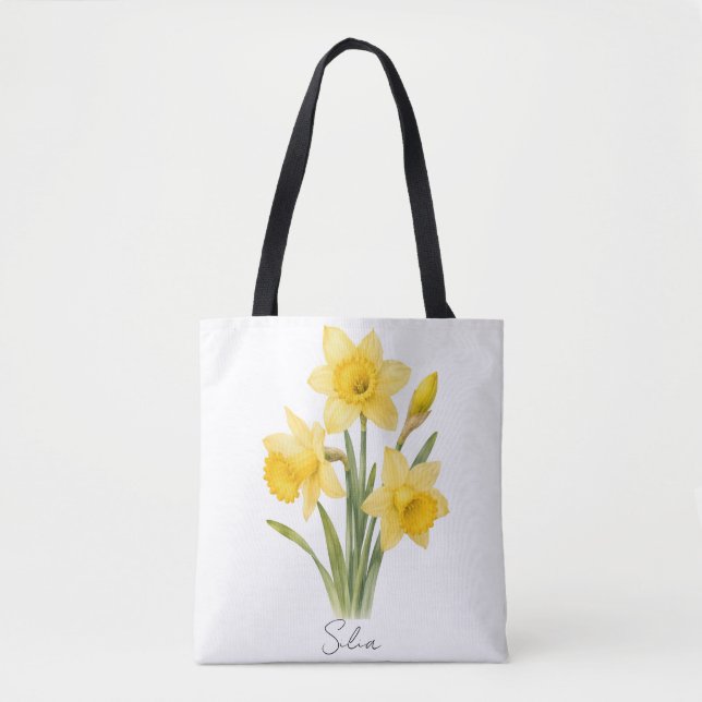 March Daffodil Tote Bag (Front)
