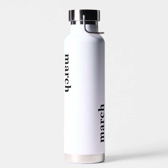 March Definition Birthday Water Bottle (Left)