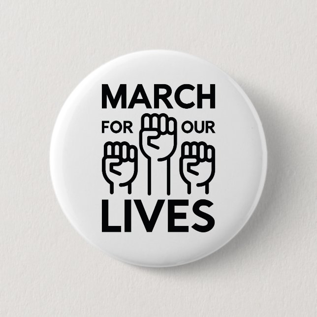 March For Our Lives 6 Cm Round Badge (Front)